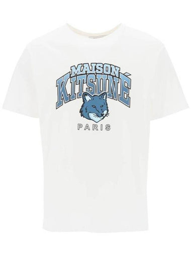 Campus Fox Relaxed Short Sleeve T-Shirt White - MAISON KITSUNE - BALAAN 1