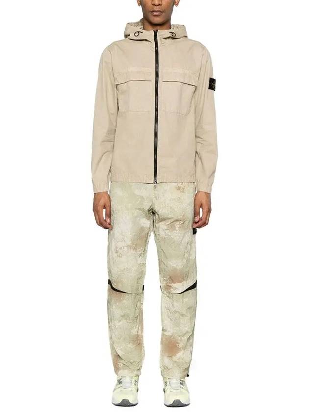 Wappen Old Effect Hooded Jacket Beige - STONE ISLAND - BALAAN 3