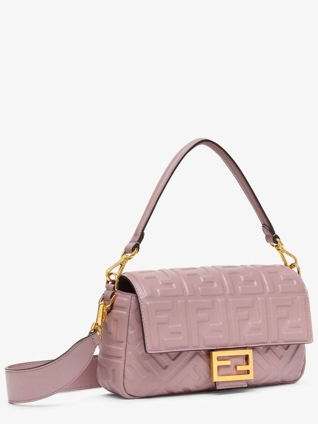 Baguette Medium Leather Shoulder Bag Pink - FENDI - BALAAN 5