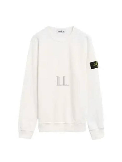 Wappen Patch Crew Neck Cotton Sweatshirt White - STONE ISLAND - BALAAN 2