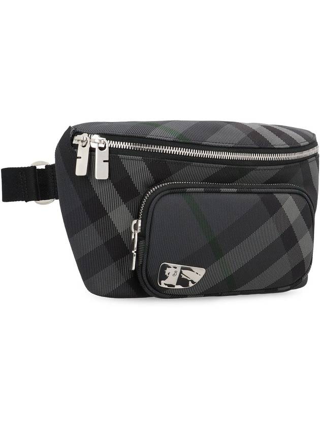 Grid Check Belt Bag Charcoal - BURBERRY - BALAAN 3