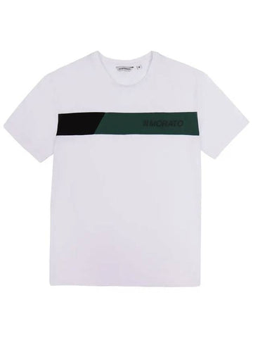 Round neck white short sleeve t-shirt STEE123 - IKALOOOK - BALAAN 1