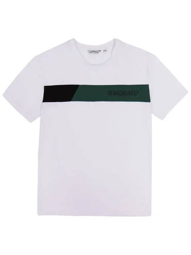 Round neck white short sleeve t-shirt STEE123 - IKALOOOK - BALAAN 1