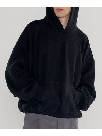 Draped Knit Hoodie Black - INTERSECTION - BALAAN 1