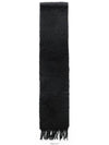 Anagram Fringe Mohair Scarf Black - LOEWE - BALAAN 4