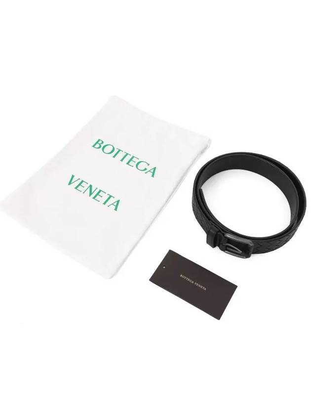 Men's Intrecciato Weaving Belt Black - BOTTEGA VENETA - BALAAN 5