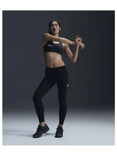 Fast Swoosh Mid-Rise 7/8 Running Leggings Black - NIKE - BALAAN 2