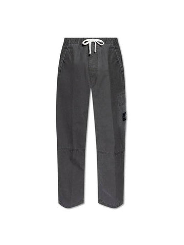 Panama Recycled Oxide Plating Straight Pants Grey - STONE ISLAND - BALAAN 1