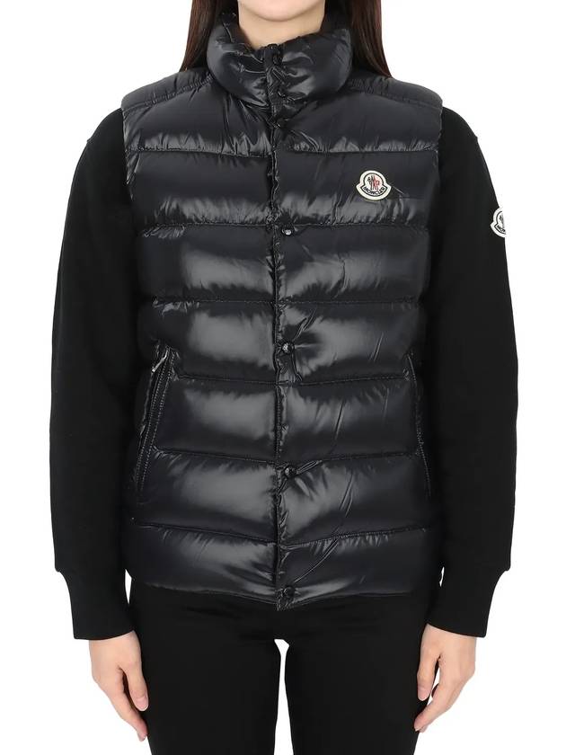 Kids TIB logo patch padded vest black 1A12620 68950 999 12 14A adult wearable - MONCLER - BALAAN 3