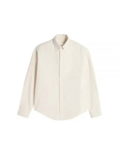 Cotton Long Sleeve Shirt Off White - AMI - BALAAN 2