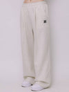 Women's Deep Tuck Wide Pants Oatmeal - MACASITE - BALAAN 2