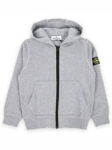 Stone Kids Waffen Patch Cotton Hood Zip up Gray 801660740 V0M64 10 12A 271308 1064514 - STONE ISLAND - BALAAN 1