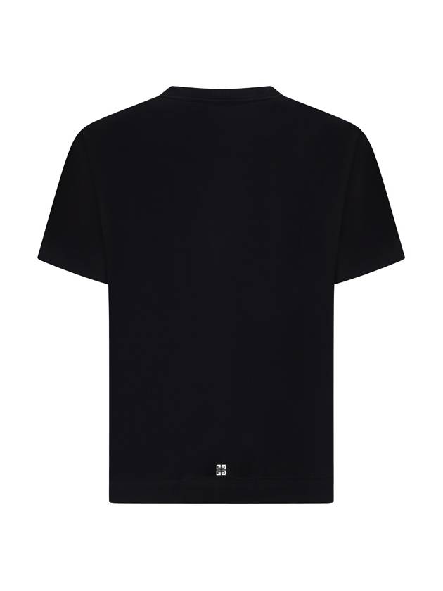 Reflective Motif Cotton Short Sleeve T-Shirt Black - GIVENCHY - BALAAN 3