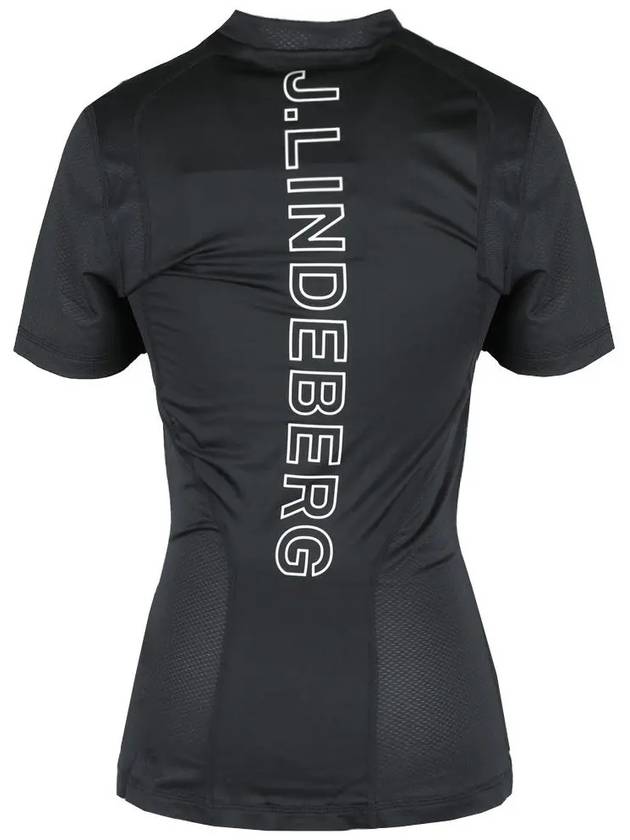 Marsha Logo Short Sleeve T-Shirt Black - J.LINDEBERG - BALAAN 4