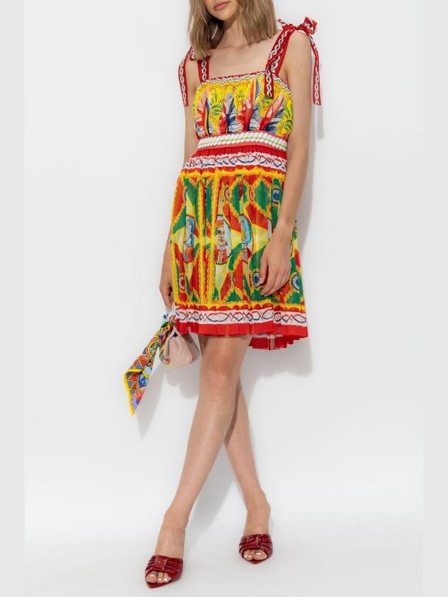 graphic print pleated dress F6J9LTGDS13 - DOLCE&GABBANA - BALAAN 3