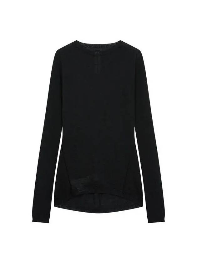 WOMEN Ribbed Sleeve Wool Pullover Black - RICK OWENS - BALAAN 1