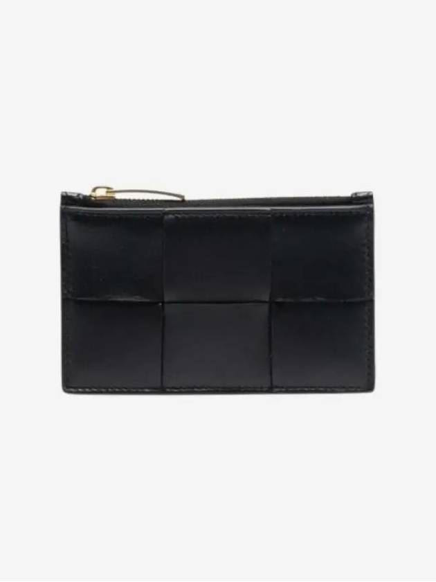 Intrecciato Zipper Card Wallet Black - BOTTEGA VENETA - BALAAN 2