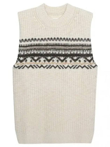 Gresley Jacquard Wool Sweater Vest Women s Knit - ISABEL MARANT - BALAAN 1