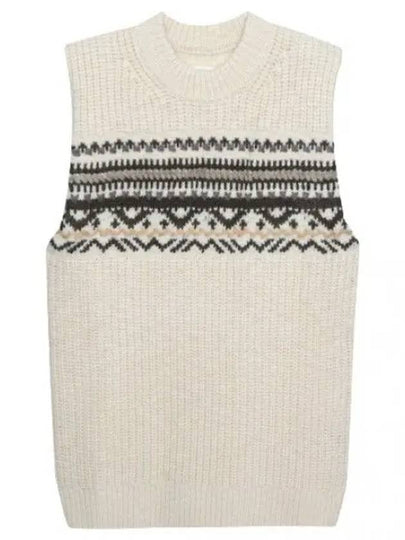 Gresley Jacquard Wool Sweater Vest Women s Knit - ISABEL MARANT - BALAAN 1