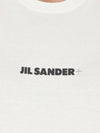 Logo Print Cotton Long Sleeve T-Shirt White - JIL SANDER - BALAAN 5