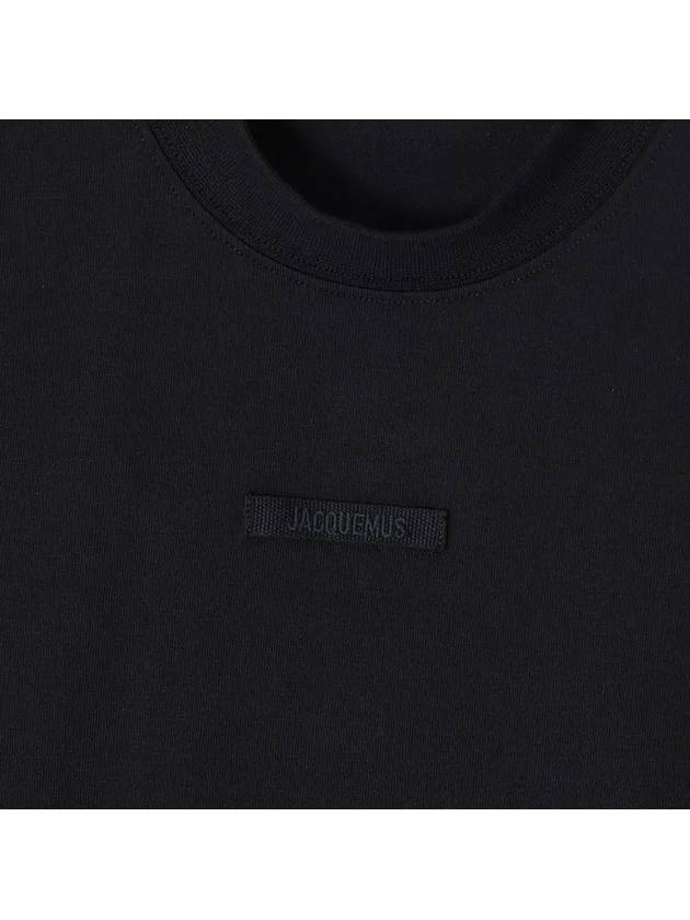 Le Gros Grain Short Sleeve T-Shirt Black - JACQUEMUS - BALAAN 4