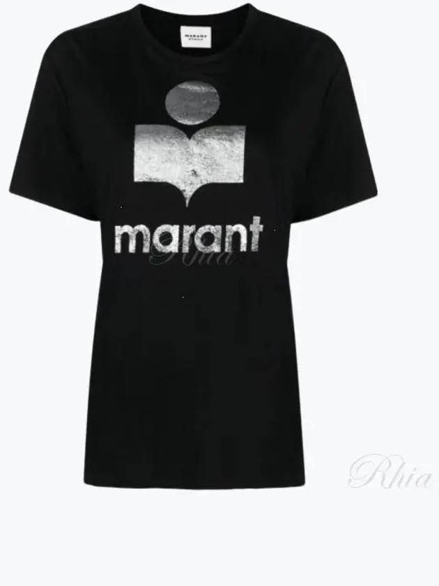 Zwell Logo Print Short Sleeve T-Shirt Black - ISABEL MARANT - BALAAN 2