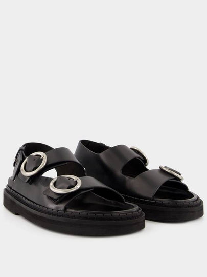 Fussbet Sandals - AMI Paris - Leather - Black - AMI - BALAAN 2