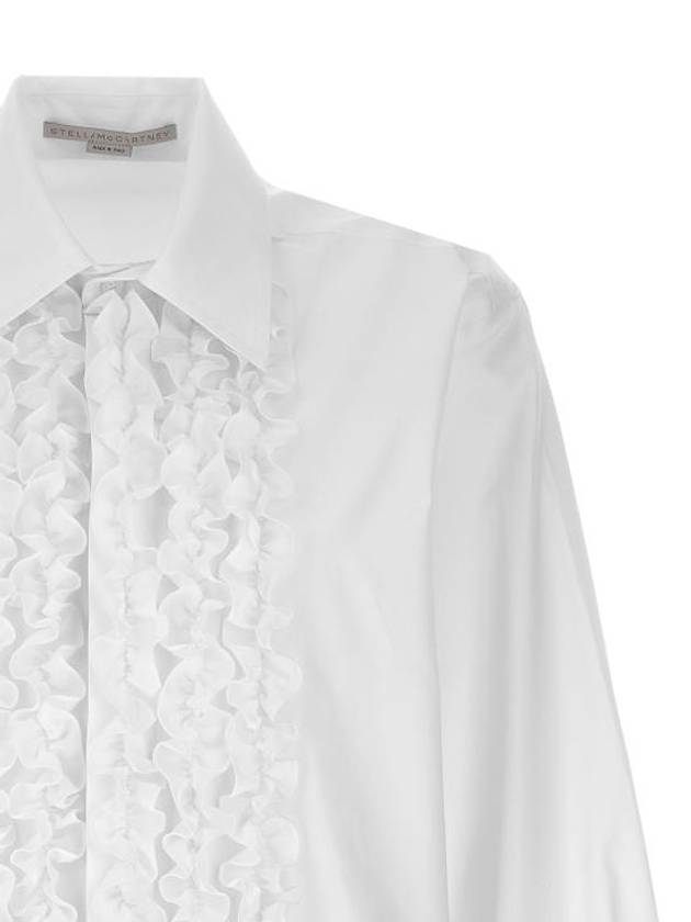 Women's Ruffle Detail Shirts White - STELLA MCCARTNEY - BALAAN 4