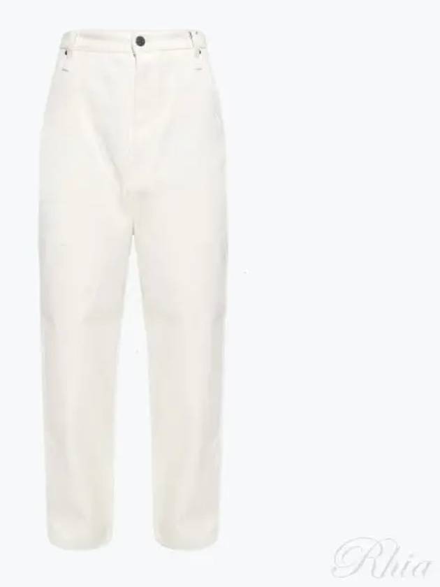 Cotton Straight Pants White - AMI - BALAAN 2