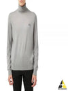 Logo Patch Merino Wool Turtleneck Grey - LACOSTE - BALAAN 2