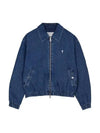 De Coeur Zipped Denim Jacket Blue - AMI - BALAAN 2