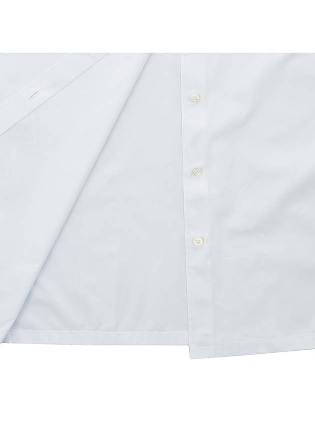 Women's Triangle Logo Poplin Long Sleeve Shirt White - PRADA - BALAAN 9