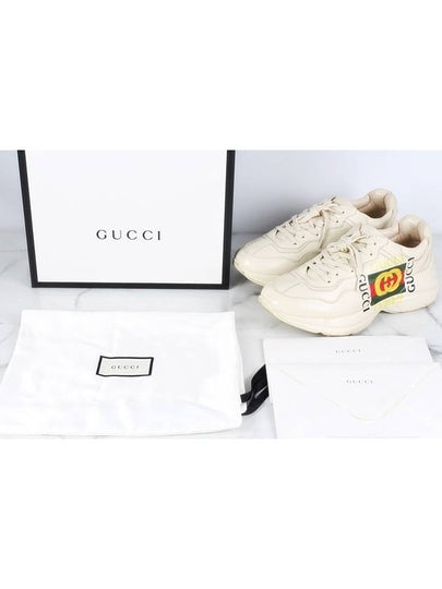 Square Logo Rhyton Sneakers 6 5 - GUCCI - BALAAN 2