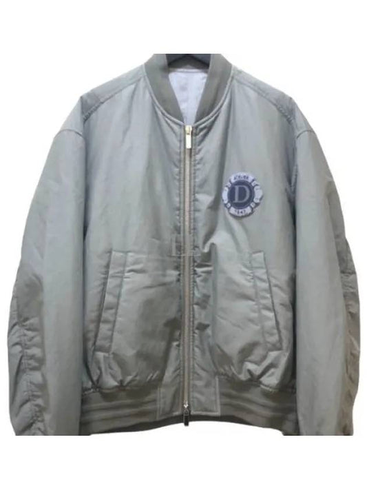 Cotton Blend Bomber Jacket Grey - DIOR - BALAAN 2