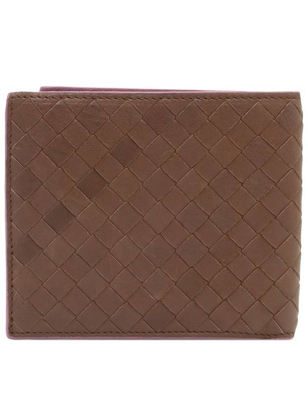 Brown Purple Intrecciato Weaving VN Folder Half Wallet 113993 - BOTTEGA VENETA - BALAAN 3