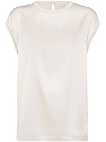 Monilli embellished satin top M0C59EH500C1394 - BRUNELLO CUCINELLI - BALAAN 1