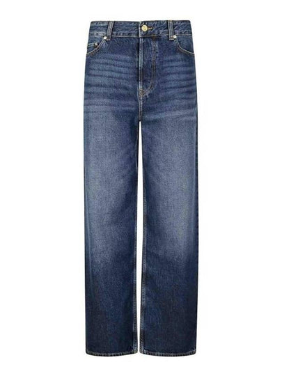 Denim Straight Pants J1638 569 DARK BLUE VINTAGE - GANNI - BALAAN 2