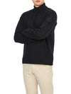 Ghost Piece Mock Neck Virgin Wool Knit Top Navy - STONE ISLAND - BALAAN 6