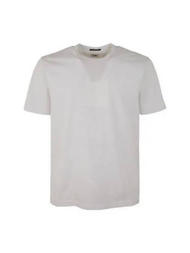 CP Company Metropolis Jersey Logo Short Sleeve White 14CMTS197A 006370W - CP COMPANY - BALAAN 1