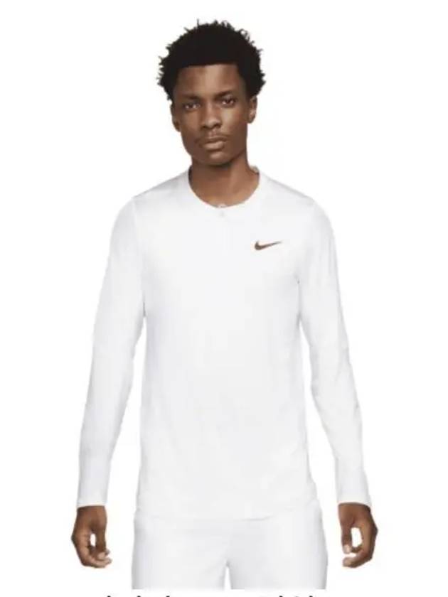 Dri-Fit Advantage Half-Zip Long Sleeve T-Shirt White - NIKE - BALAAN 2