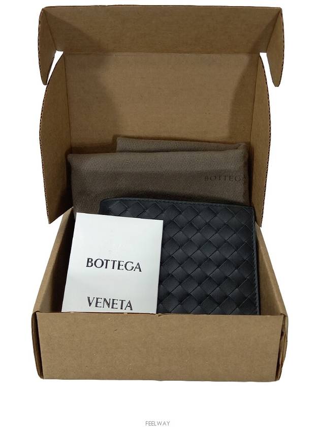 Intrecciato Weaving Half Wallet Dark Grey - BOTTEGA VENETA - BALAAN 6