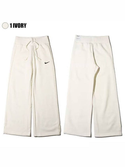 Phoenix Fleece High Waist Wide Pants White - NIKE - BALAAN 2