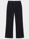 Moleskine Cinchback Flare Pants Black - NOIRER - BALAAN 4