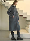 Hooded duffel handmade coat Charcoal - MITTE - BALAAN 1