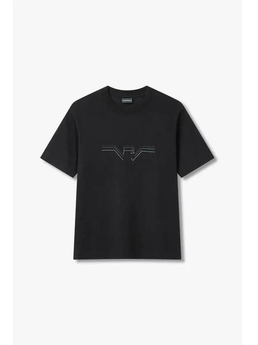 Men s Multi Eagle Line T Shirt Black - EMPORIO ARMANI - BALAAN 1