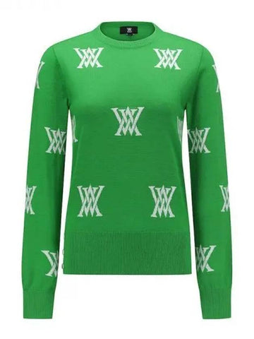 Anew Women s Logo Intarsia Cashmere Sweater AGCKN02GN Domestic Product GQCY22072673695 - ANEWGOLF - BALAAN 1