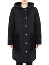 Women's Diamond Quilted Hoodie Single Coat Black - BURBERRY - BALAAN 2