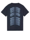 Garment Dyed Lettering One Print Cotton Jersey Short Sleeve T-Shirt Navy - STONE ISLAND - BALAAN 4