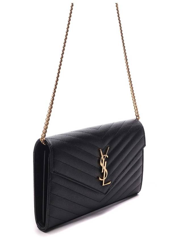 Monogram Matelasse Chain Shoulder Bag Black - SAINT LAURENT - BALAAN 4