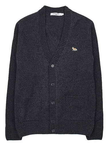 Maison Kitsune Men's Baby Fox Patch Cardigan HM00501KT1006 DGM - MAISON KITSUNE - BALAAN 1